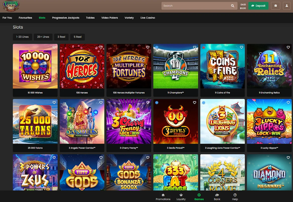 Yukon Gold Casino Canada Review